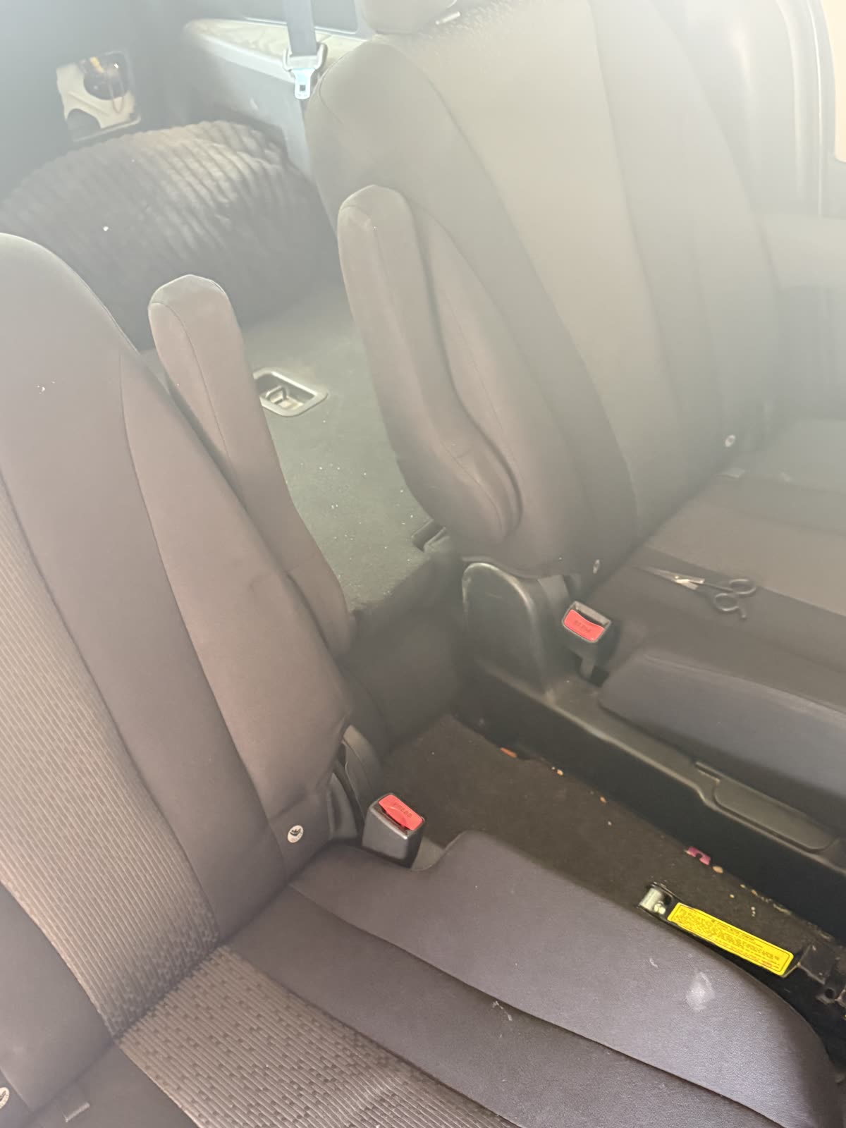 Dirty rear seats before